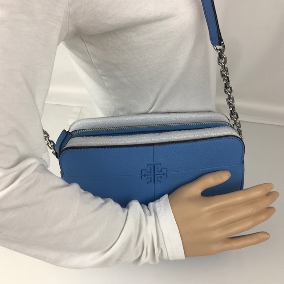 Tory Burch Ivy Blue Leather Cross Body Bag 29741 - Picture 2 of 8